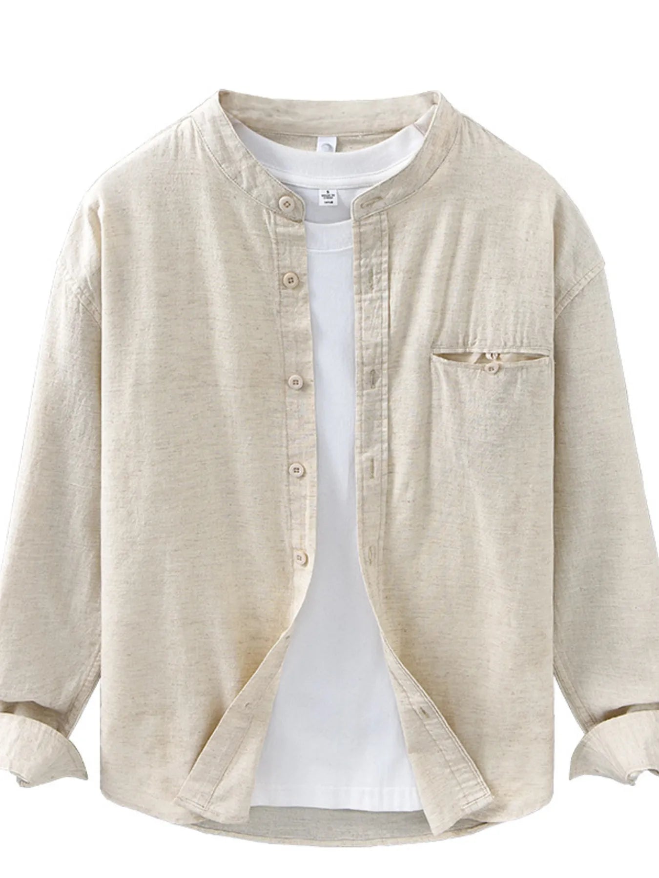 Men's Plus Size Casual Button Up Long Sleeve Shirt