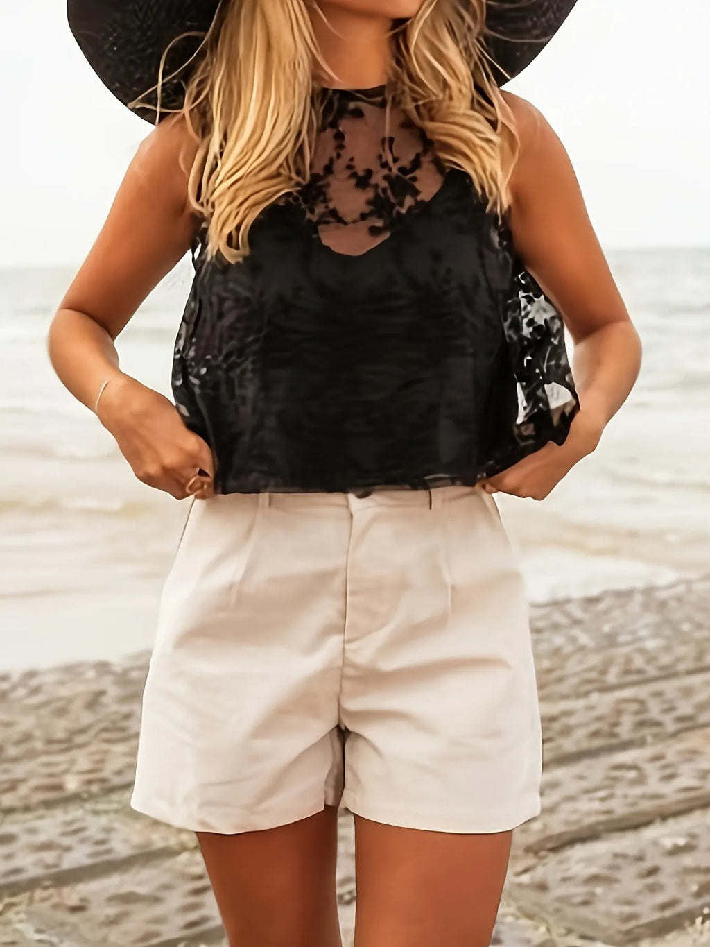 Lace Tie Back Tank