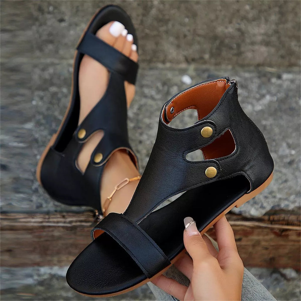 Open Toe Cutout Sandals