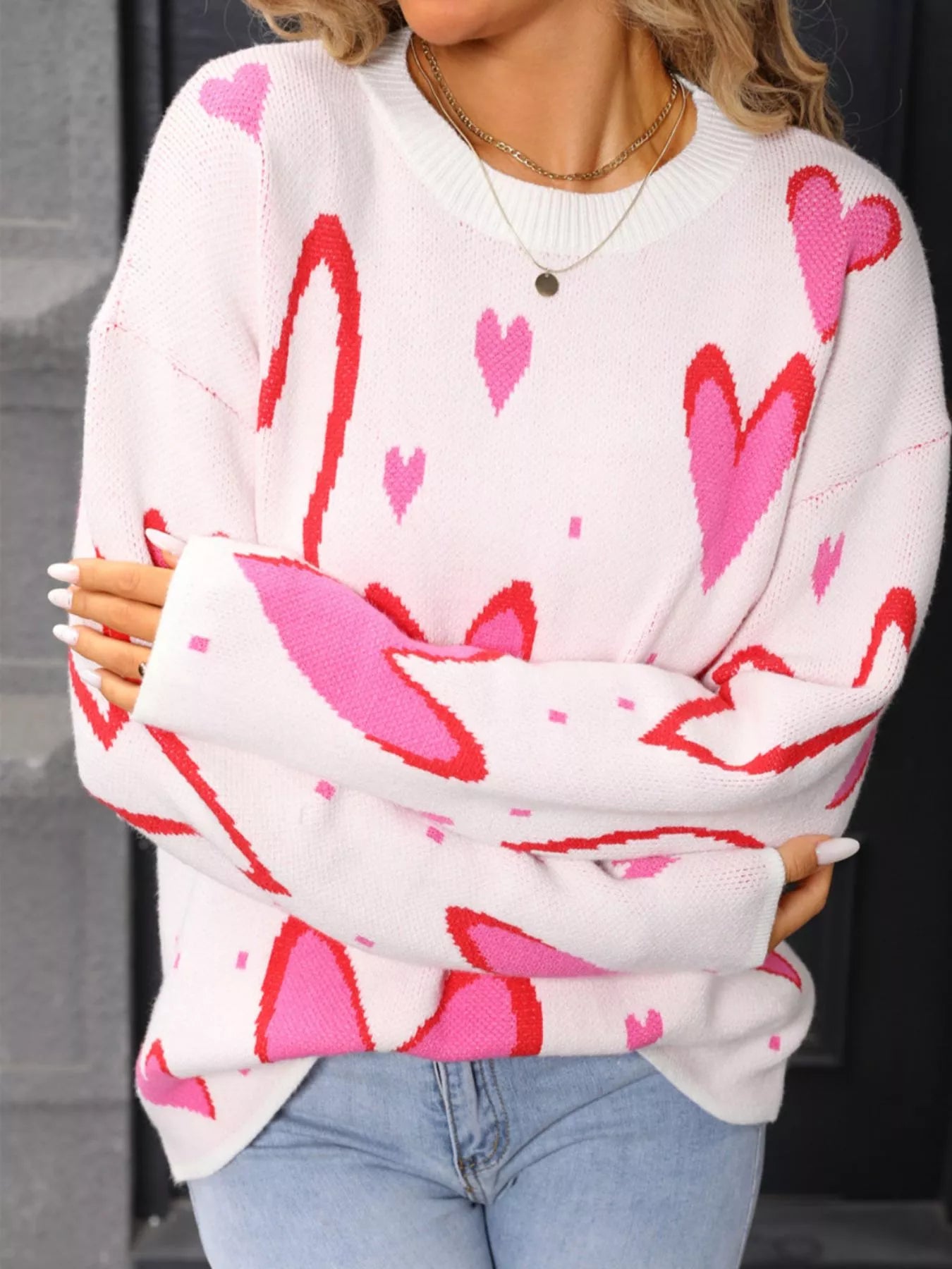 Valentine's Day Heart Crew Neck Sweater