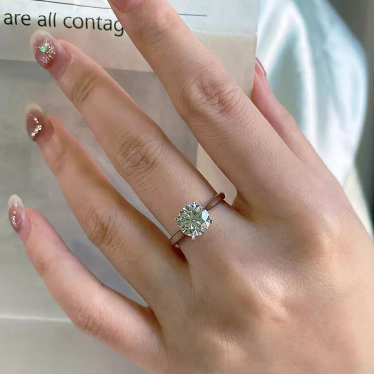 2 Carat Moissanite 925 Sterling Silver Ring