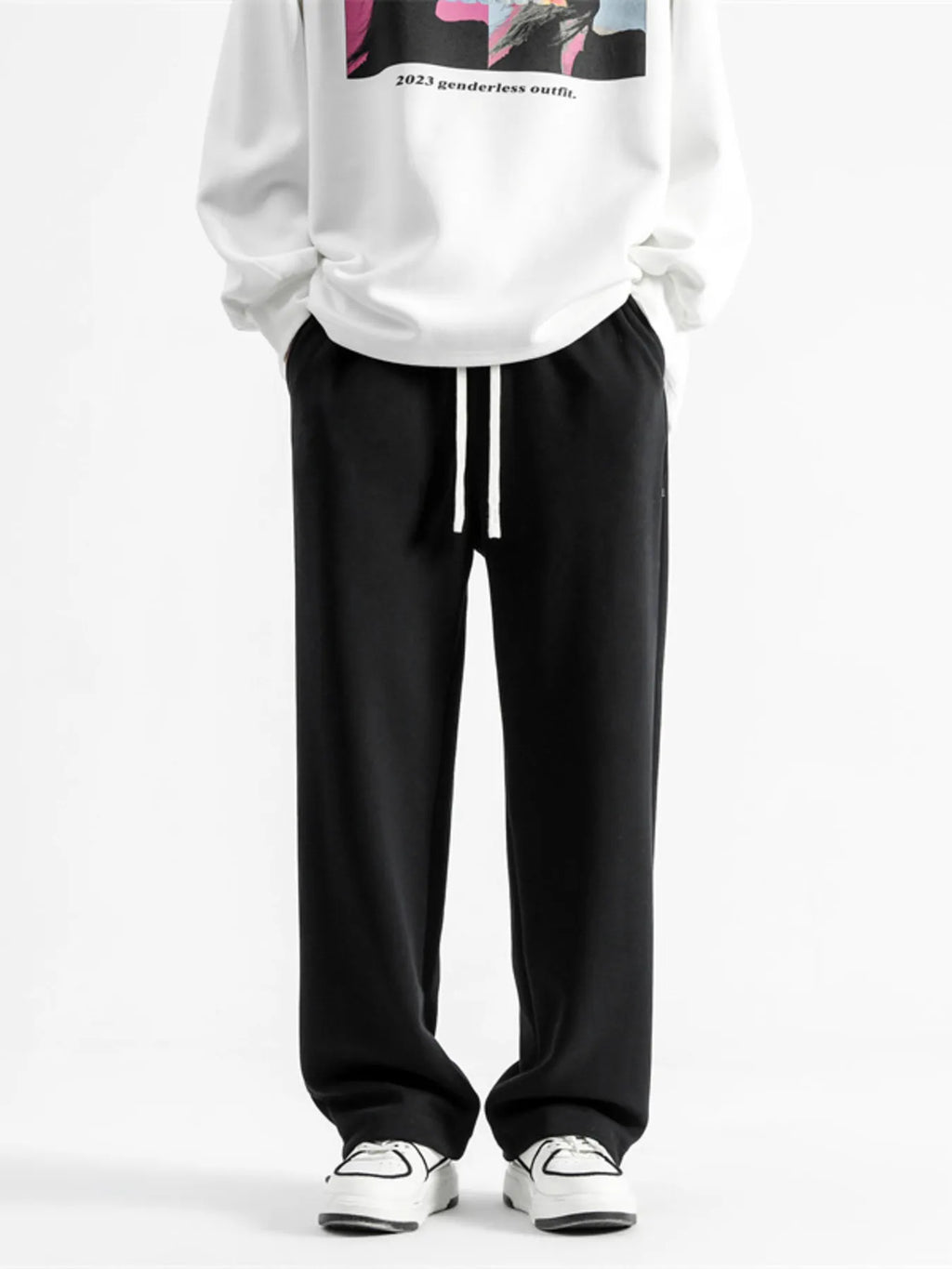 Men's Full Size Drawstring Wide Leg Pants Plus Size