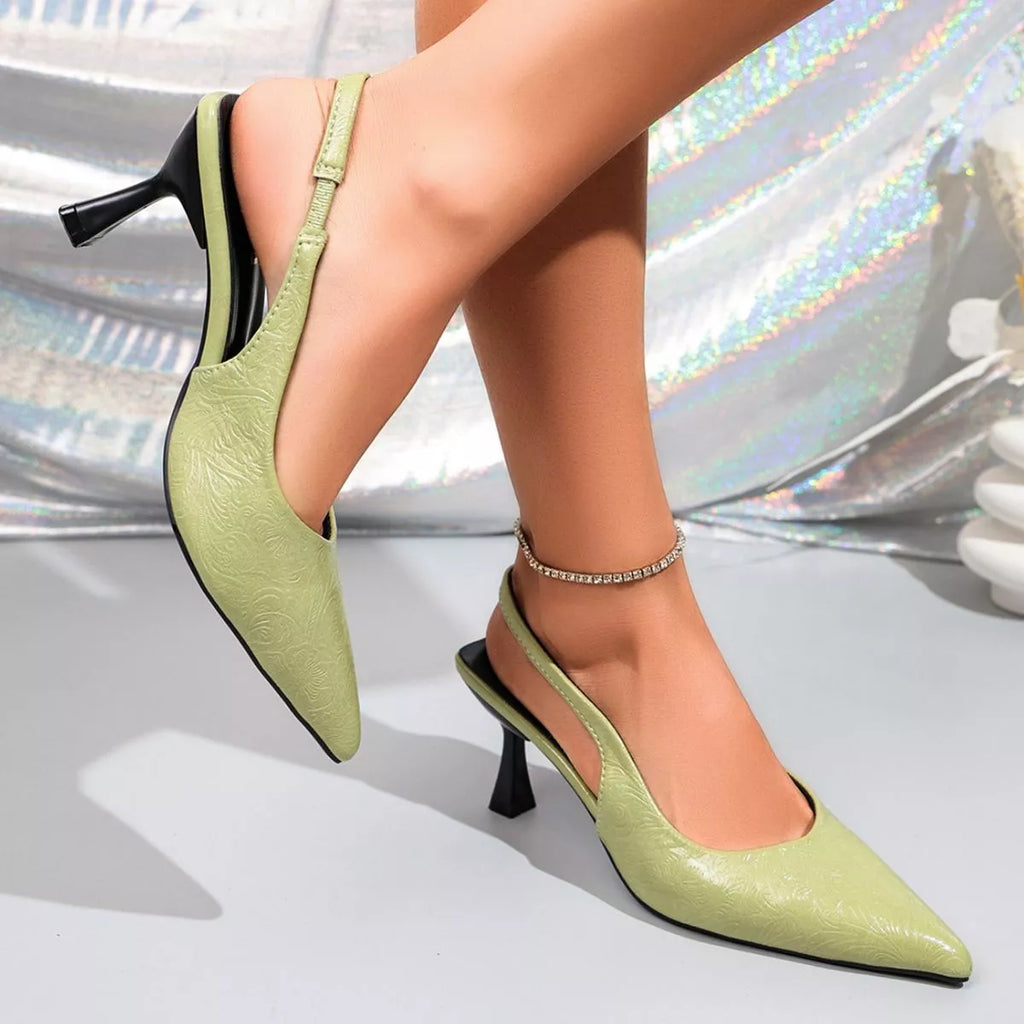 Point Toe Slingback Pumps