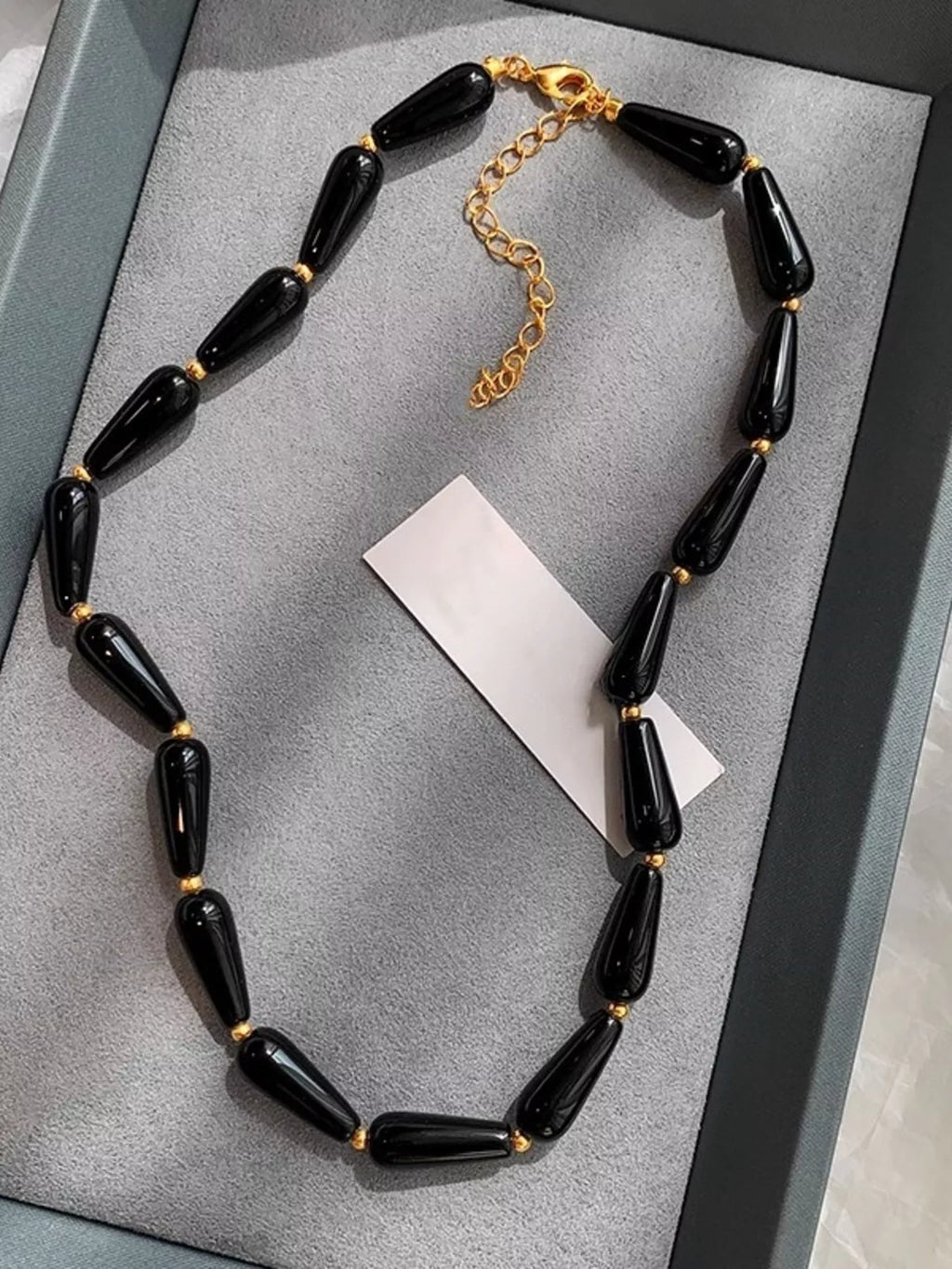 Alloy Teardrop Adjustable Necklace