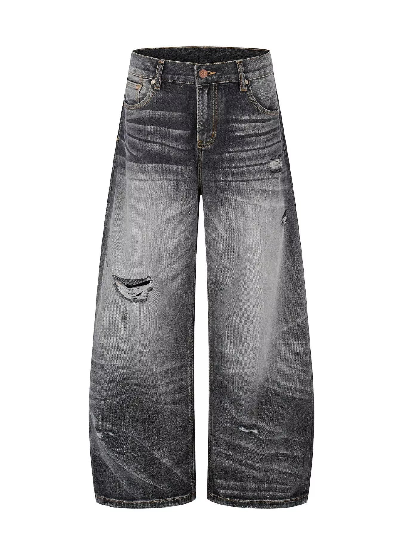 Men's Full Size Distressed Wide-Leg Jeans Plus Size