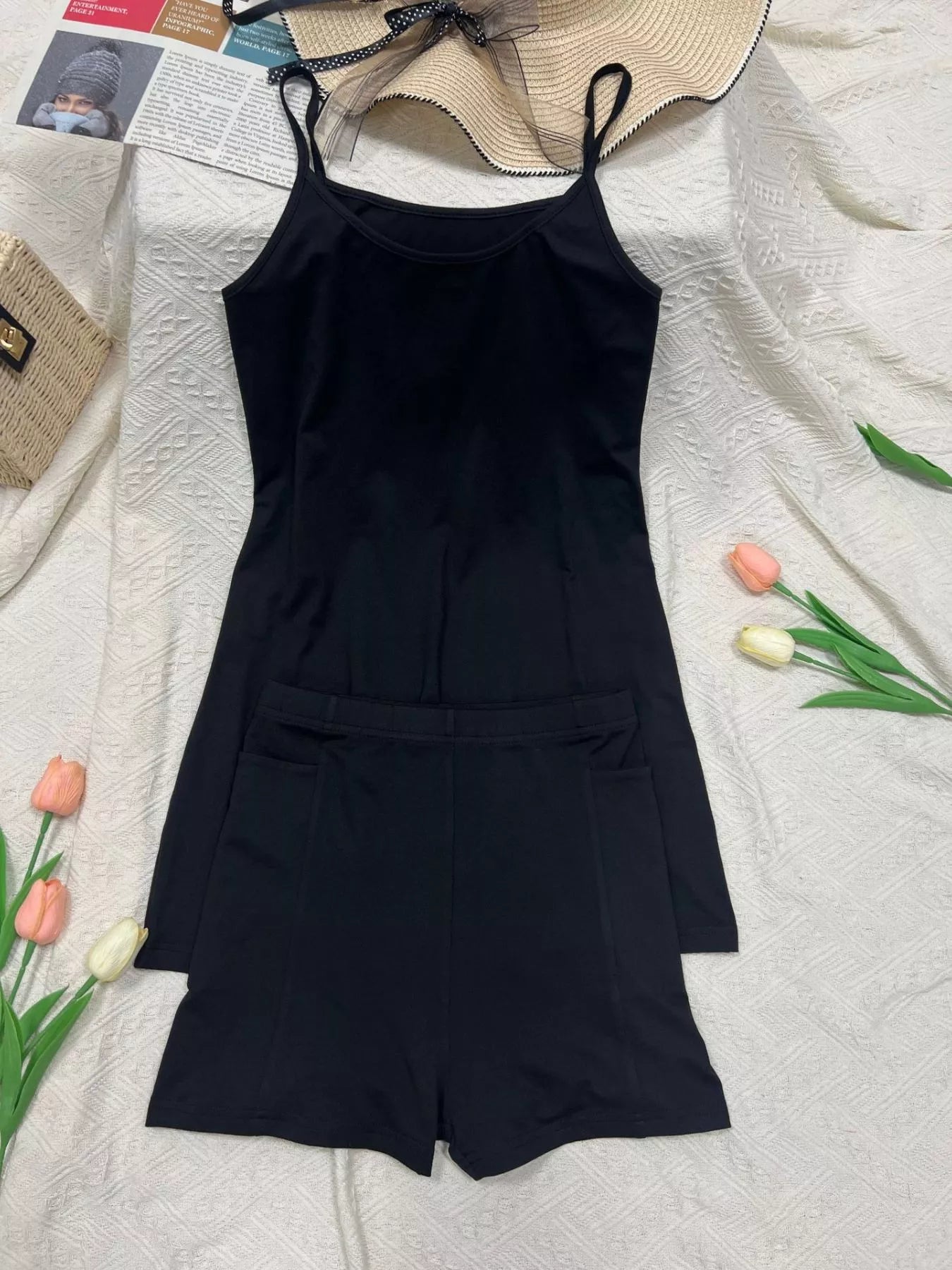 Scoop Neck Cami and Shorts Active Set