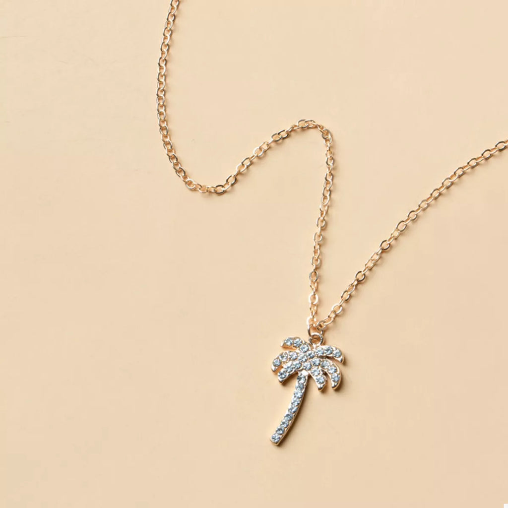 Palm Tree Pendant Necklace
