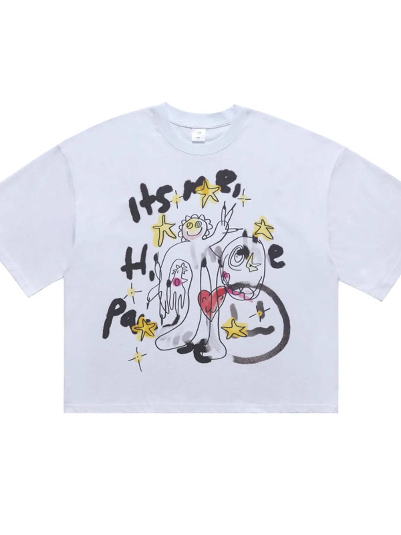 Men's Round Neck Cartoon Graphic T-Shirt