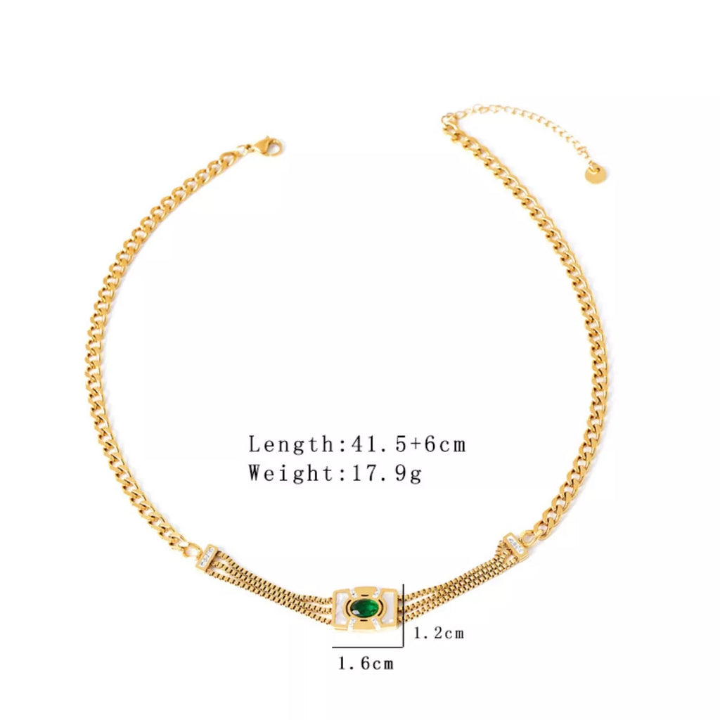 18K Gold-Plated Geometric Necklace