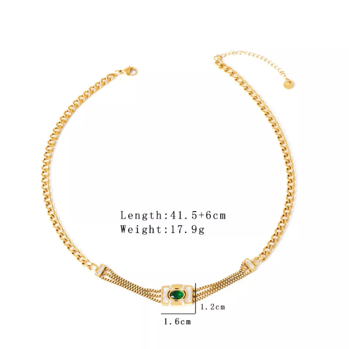 18K Gold-Plated Geometric Necklace