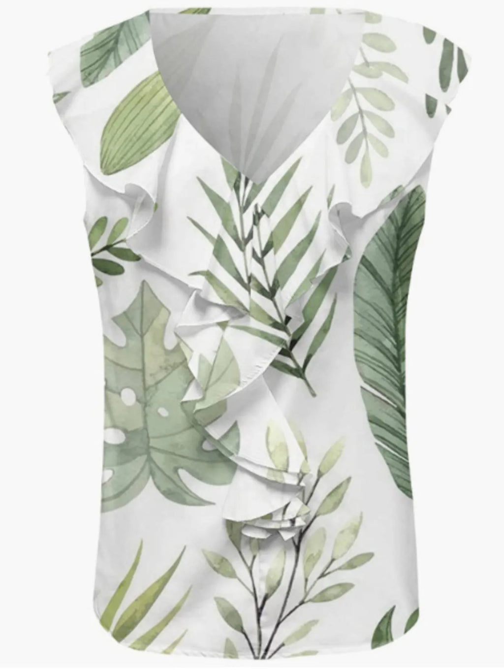 Printed V-Neck Tank