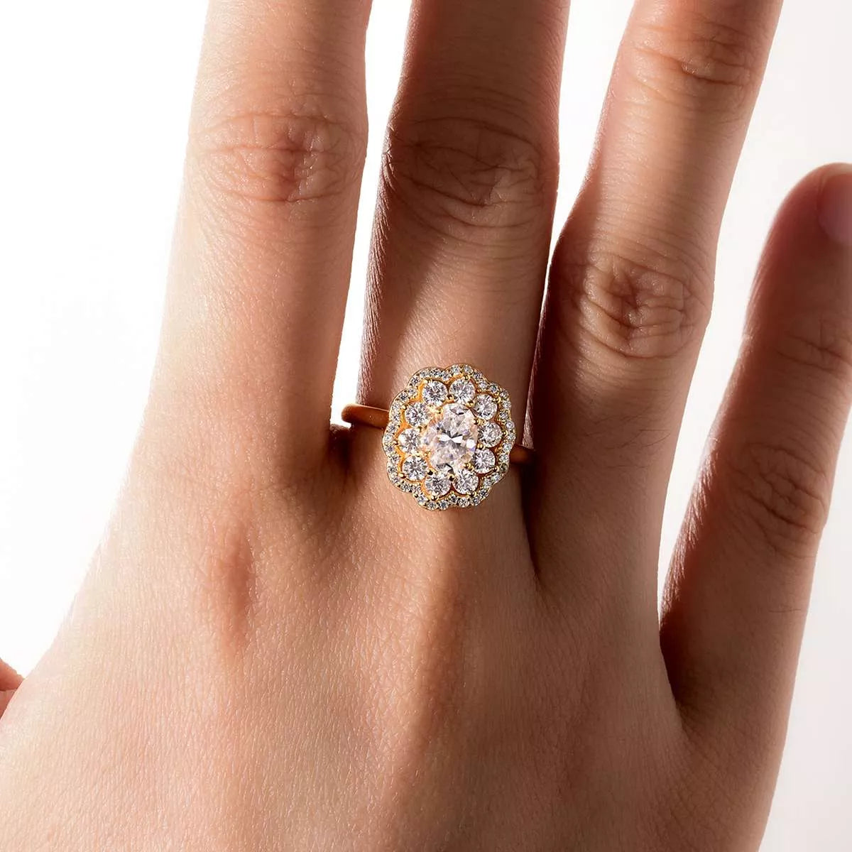 3.8 Carat Moissanite 925 Sterling Silver Ring