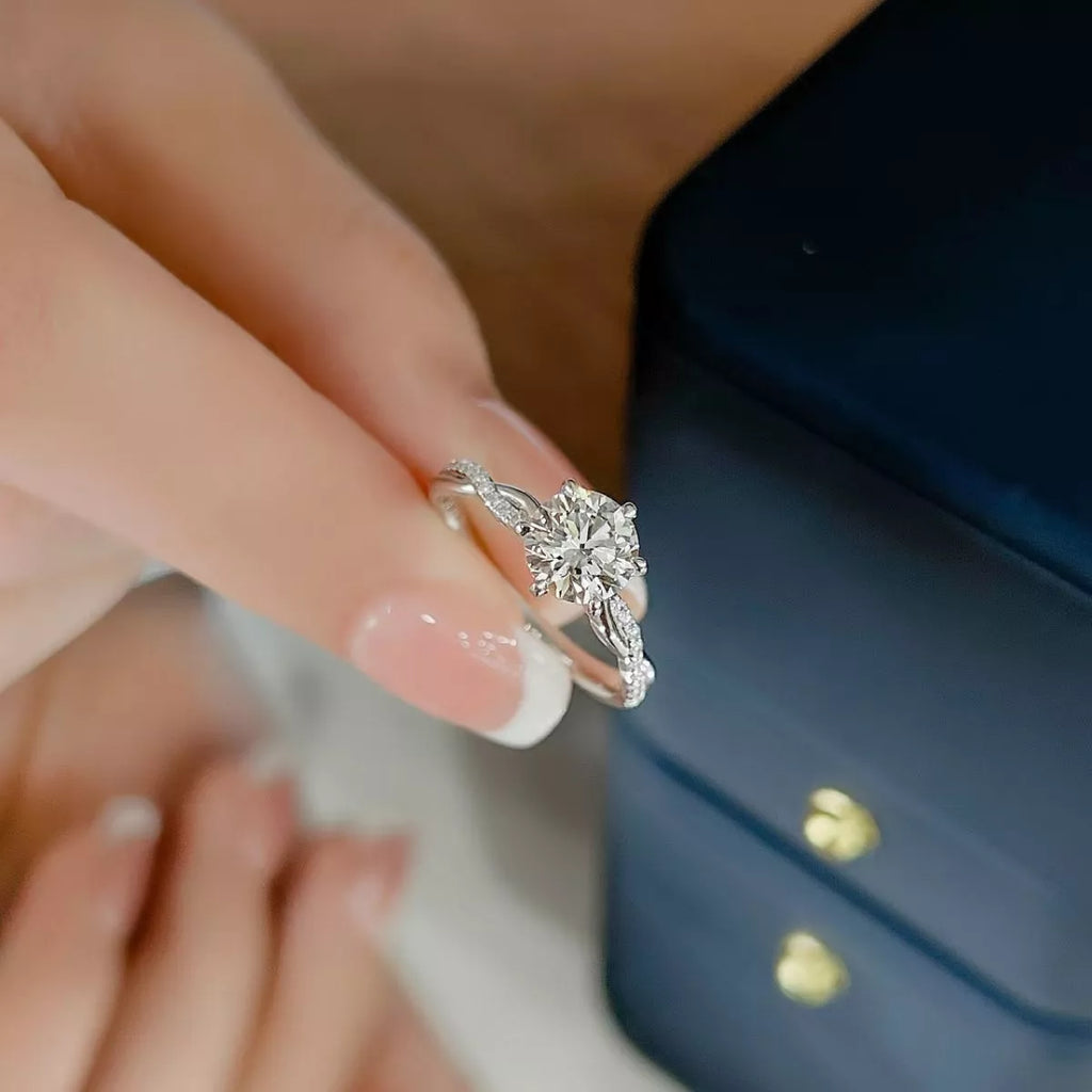 1 Carat 925 Sterling Silver Moissanite Ring