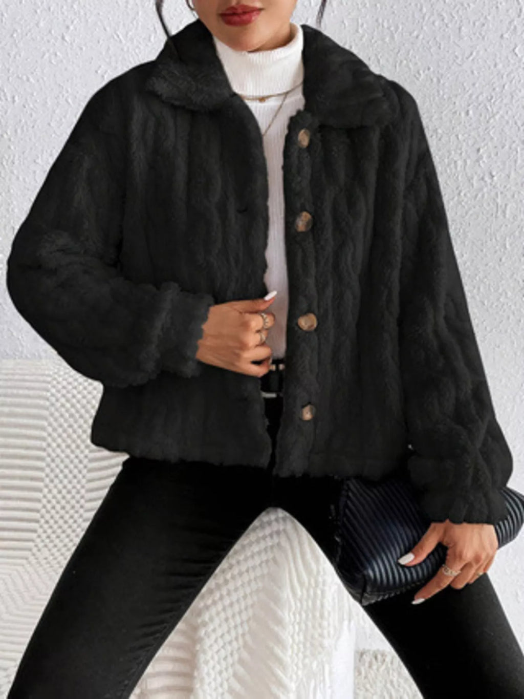 Cozy Fleece Button-Up Outerwear