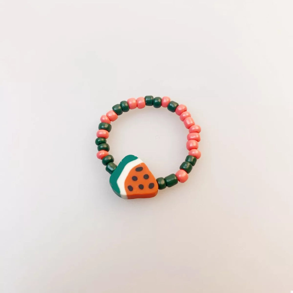 Colorful Fruit Charm Beaded Ring