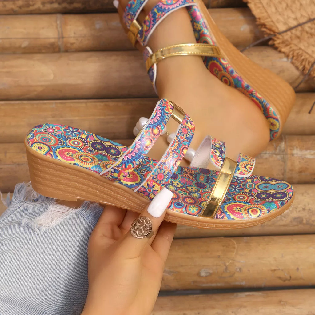 Open Toe Wedge Sandals