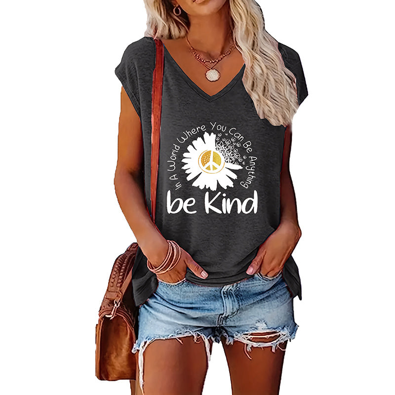 2-Pack Wildflowers Graphic Print V-Neck Tee Tops