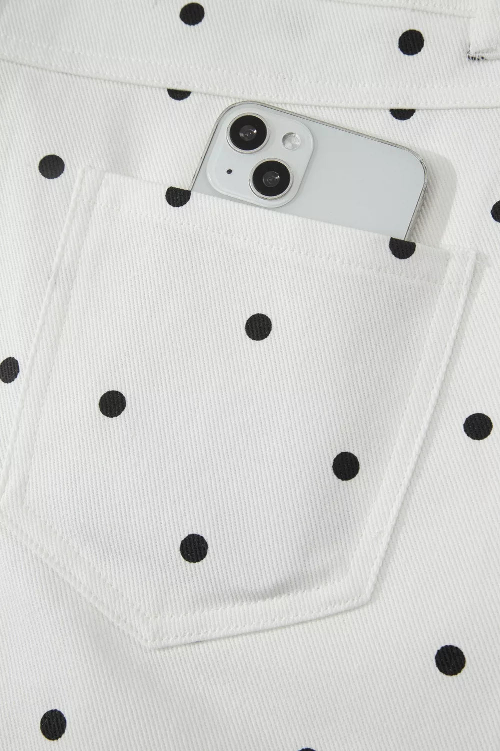 Polka Dot Scalloped Hem Shorts