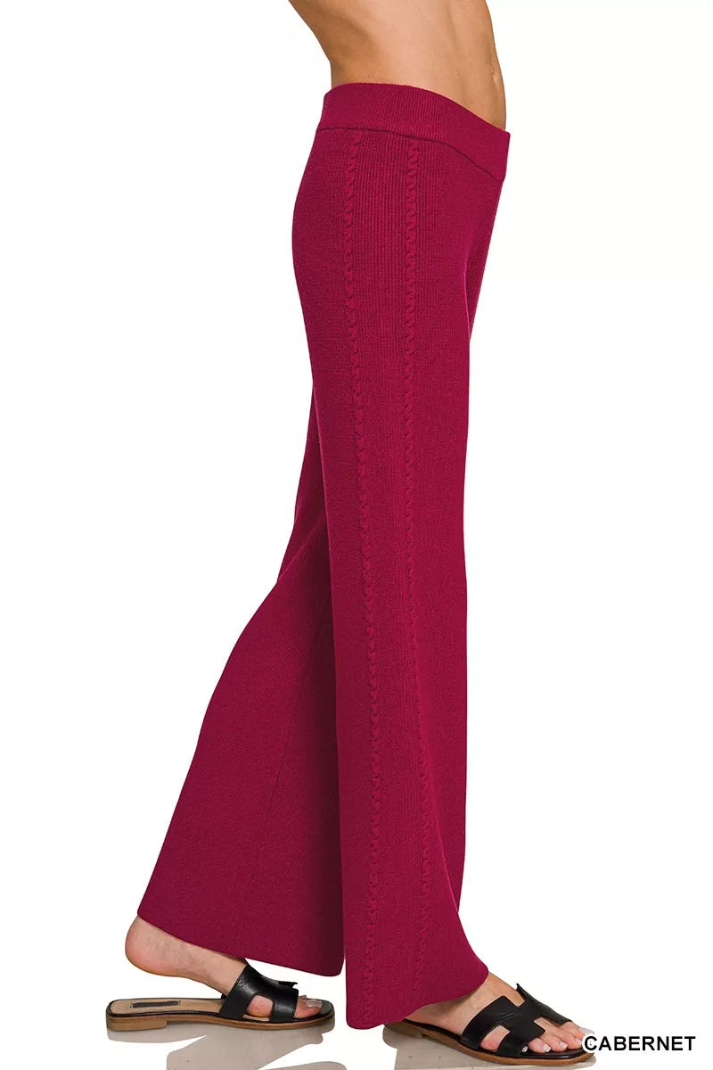 Zenana Viscose Round Neck Top & Pants Set