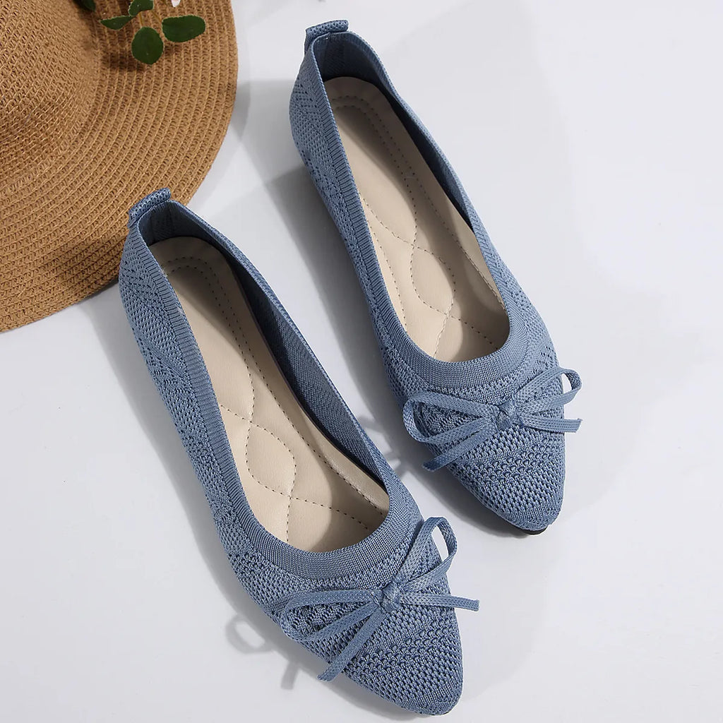 Bow Point Toe Flats Slip-Ons