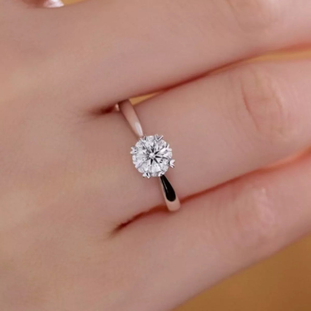 925 Sterling Silver Moissanite Ring