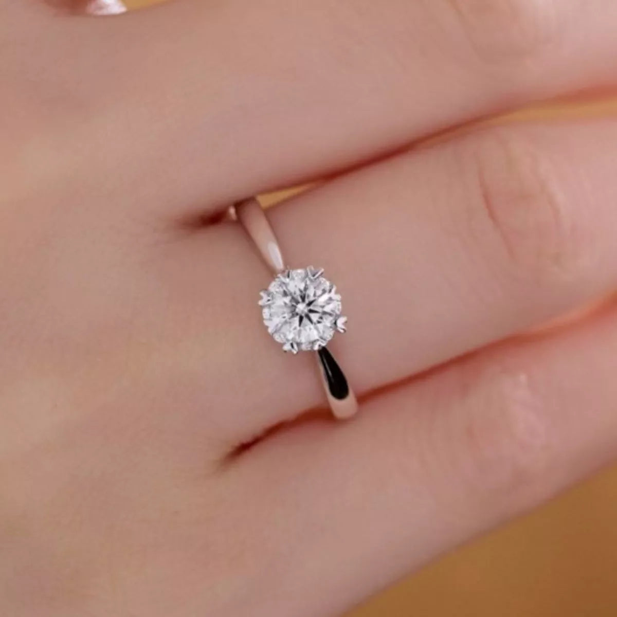 925 Sterling Silver Moissanite Ring