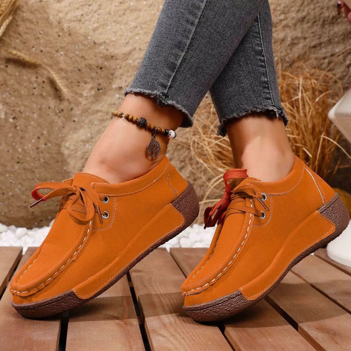 Lace-Up Casual Loafers