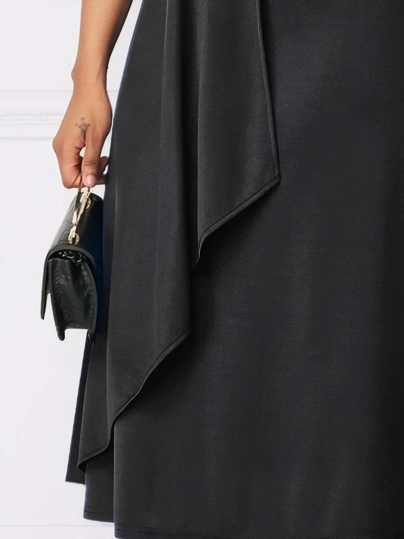 Short Sleeve Midi Wrap Dress with Belt Detail