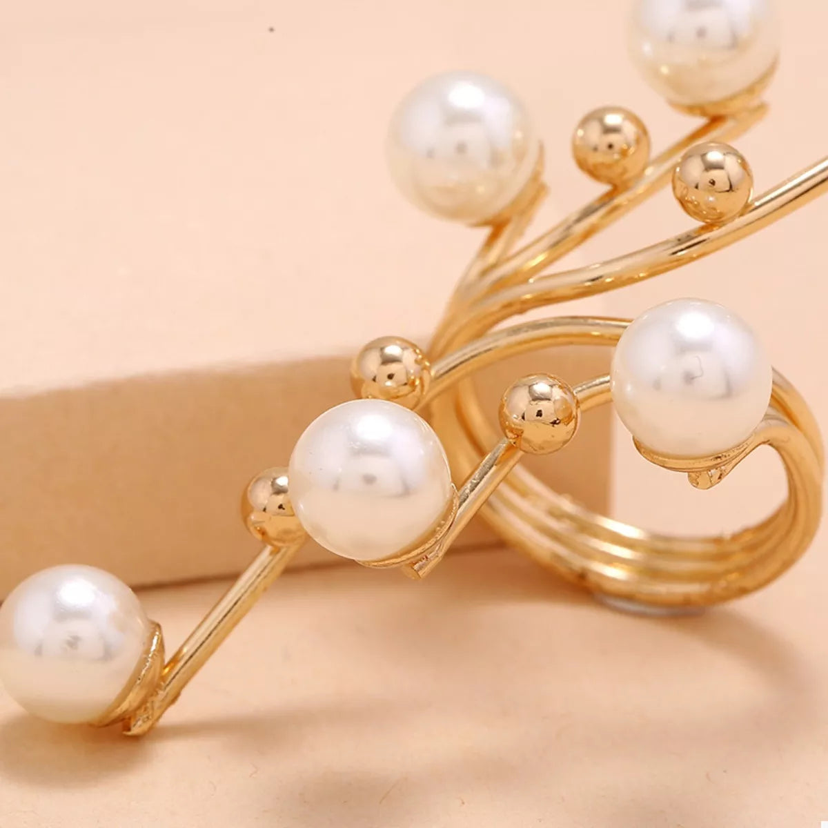 Alloy Pearl Bypass Ring