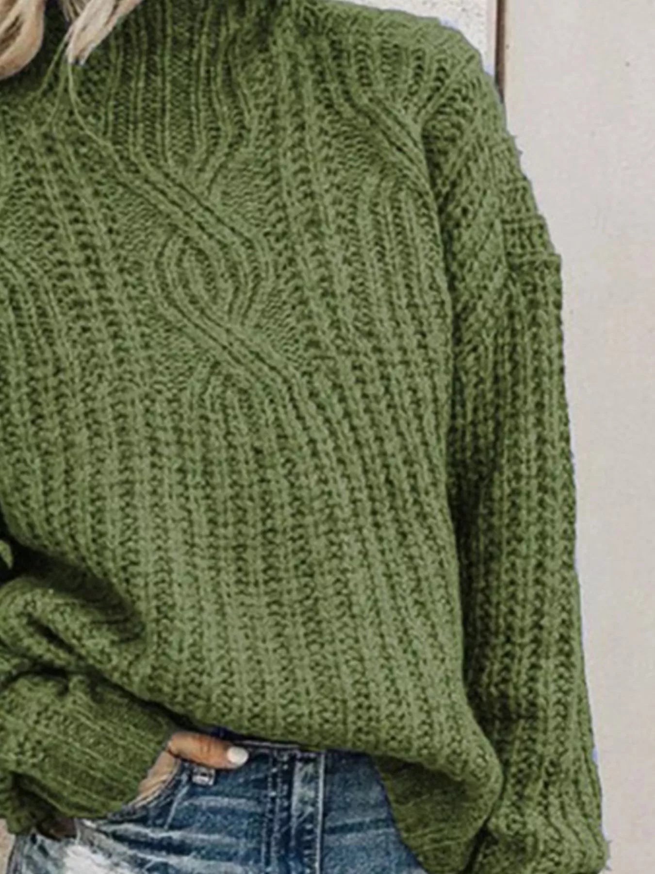 Full Size Turtleneck Long Sleeve Sweater Plus Size