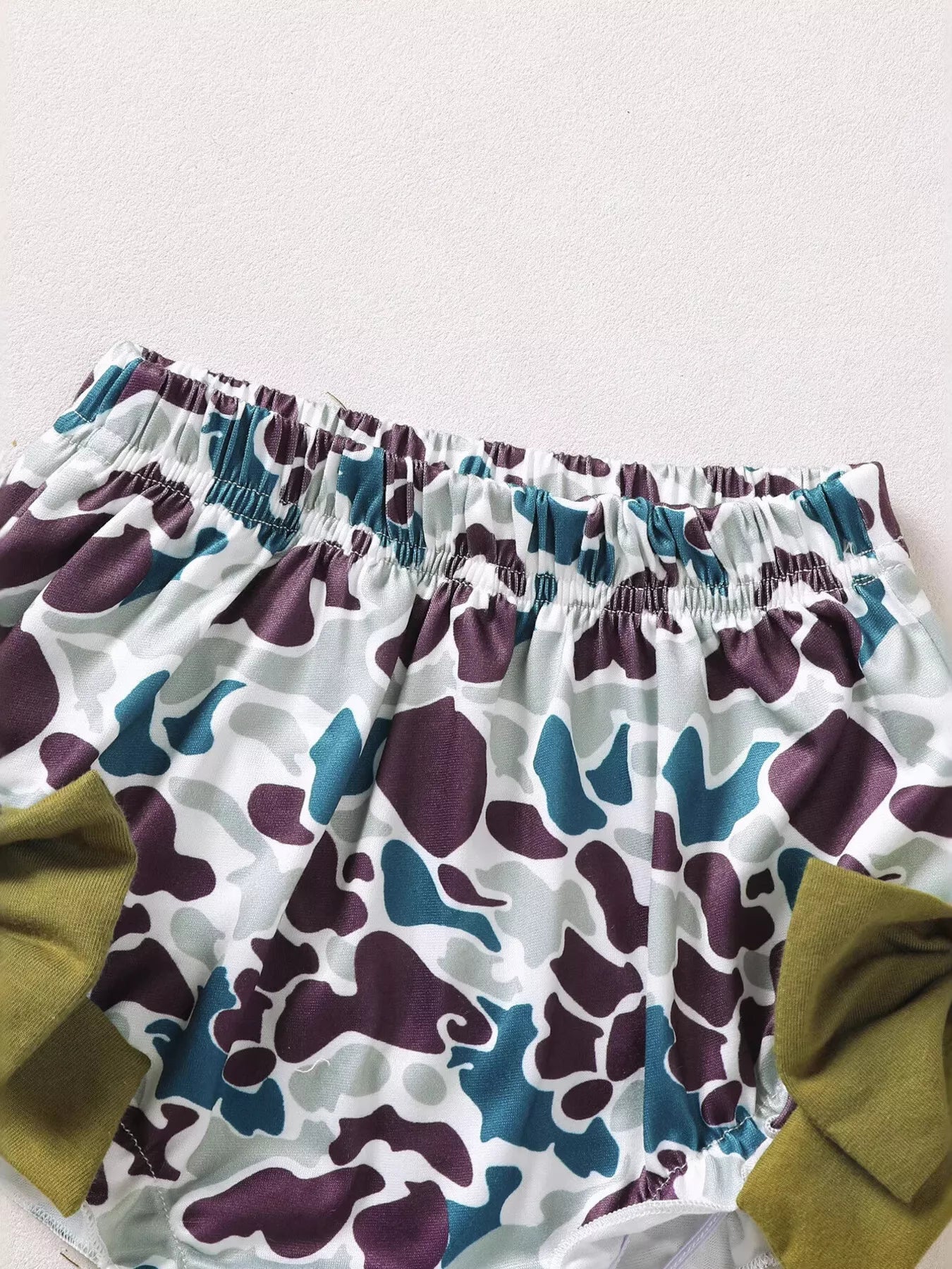 Children's Embroidered Top and Camo Bottom Set