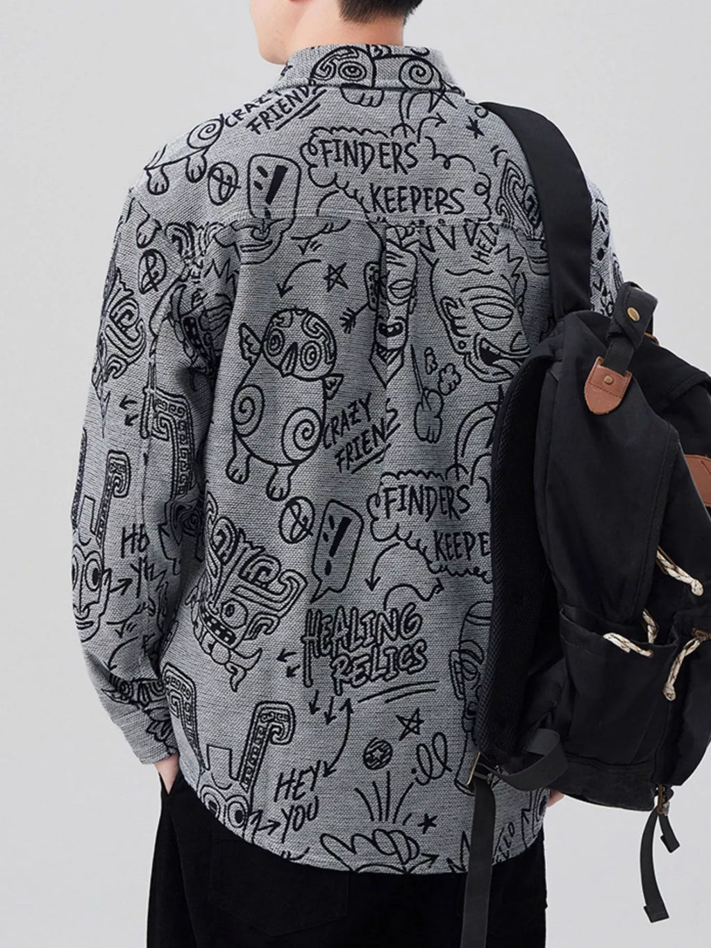 Men's Plus Size Casual Button Up Long Sleeve Shirt
