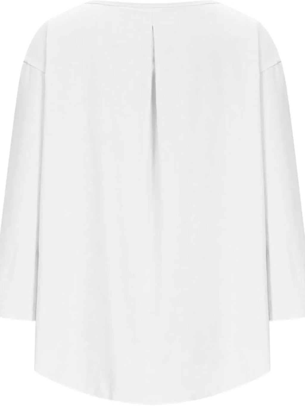 Full Size Round Neck Relaxed Fit Blouse Plus Size