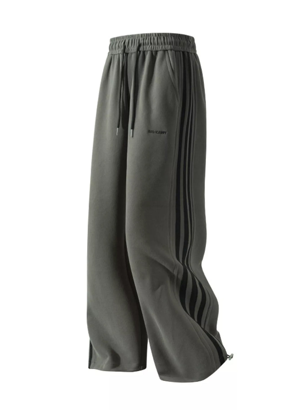 Men's Plus Size Relaxed Fit Pants with Side Stripes