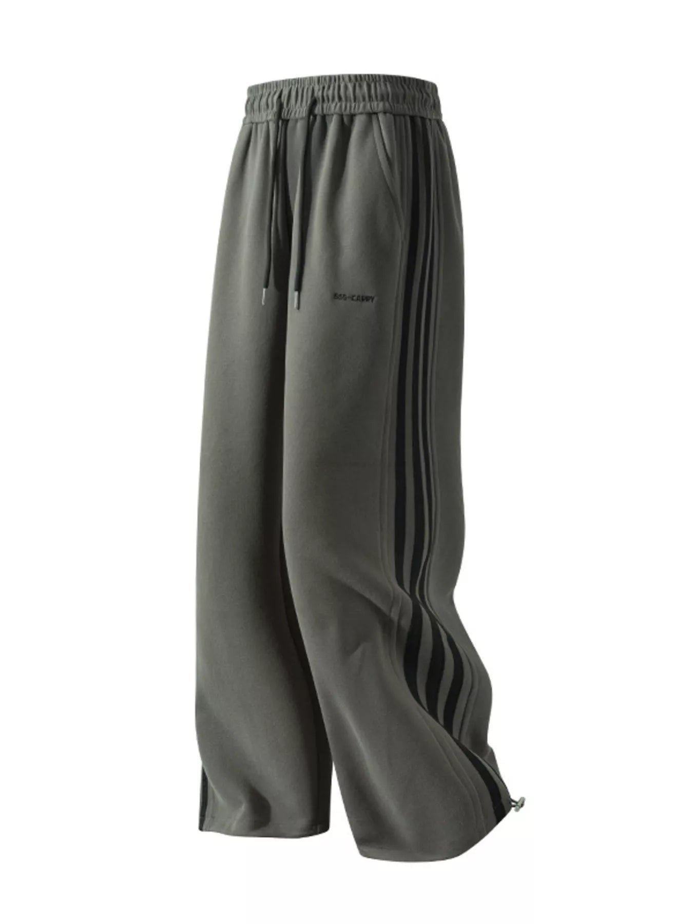 Men's Plus Size Relaxed Fit Pants with Side Stripes