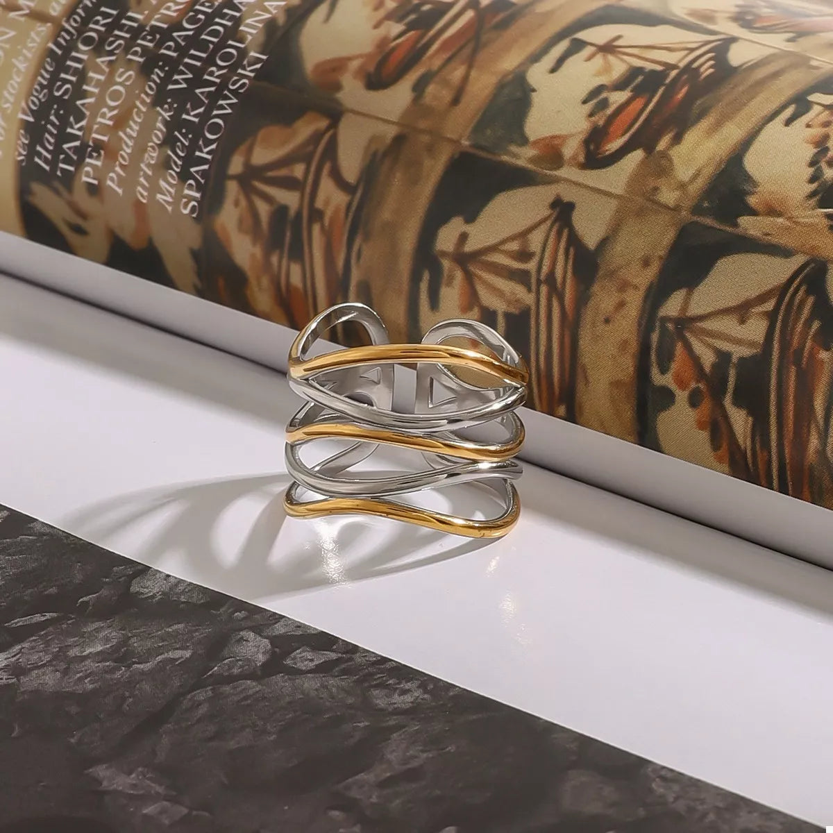 Two-Tone Open Ring