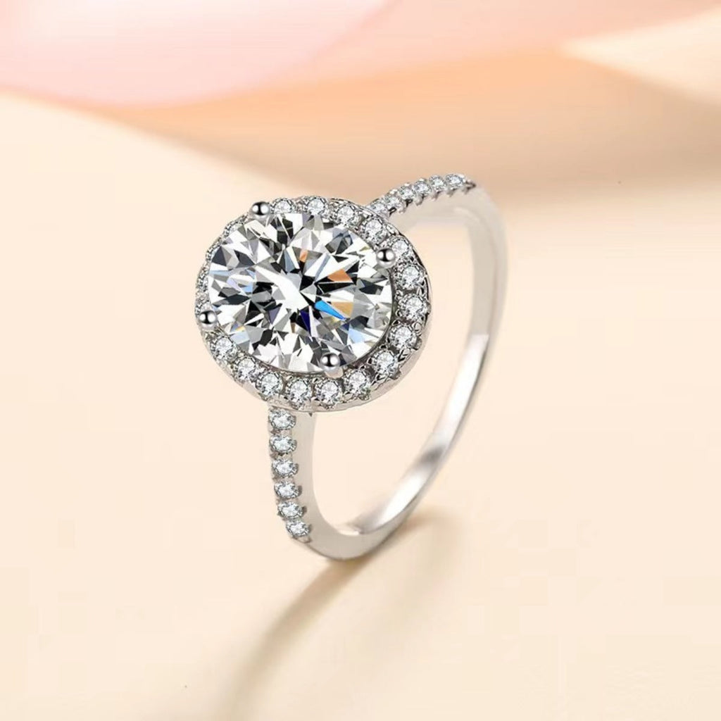 1 Carat Moissanite 925 Sterling Silver Ring