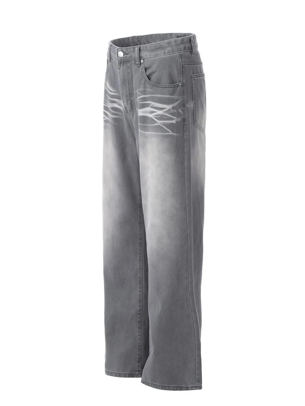 Men's Wide Leg Wash Jeans