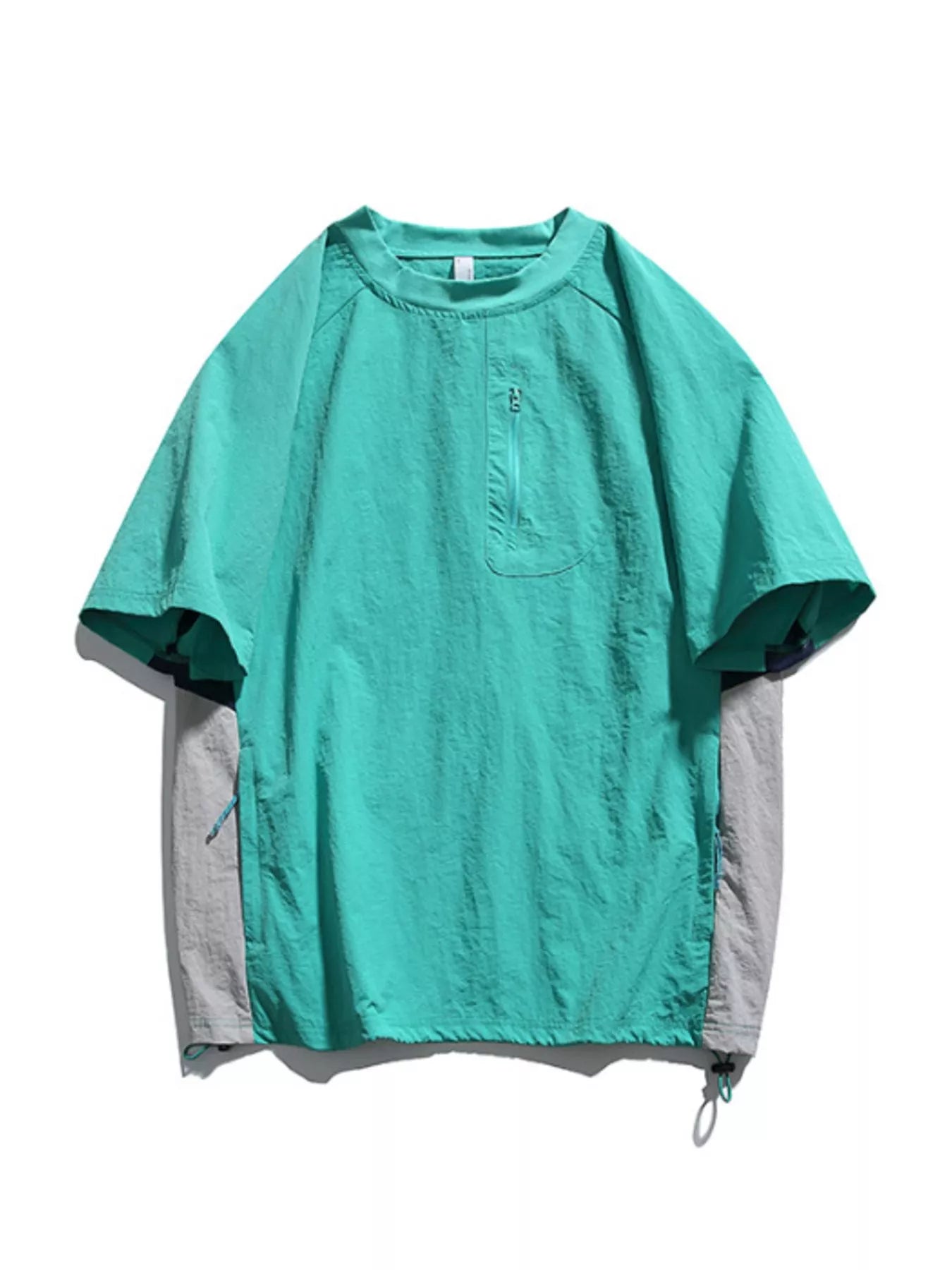 Men's Contrast Round Neck Short Sleeve T-Shirt