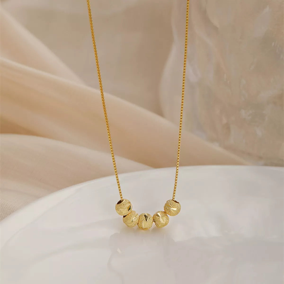 925 Sterling Silver Beaded Necklace