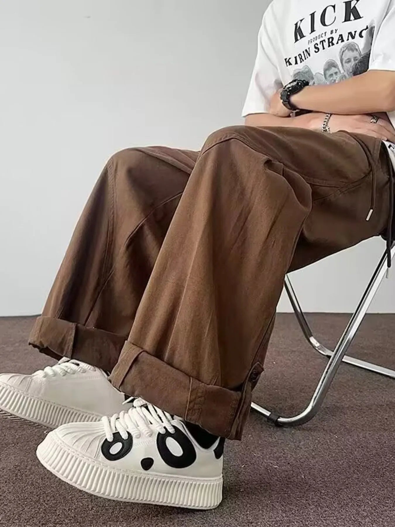 Men's Plus Size Loose Fit Casual Cargo Pants