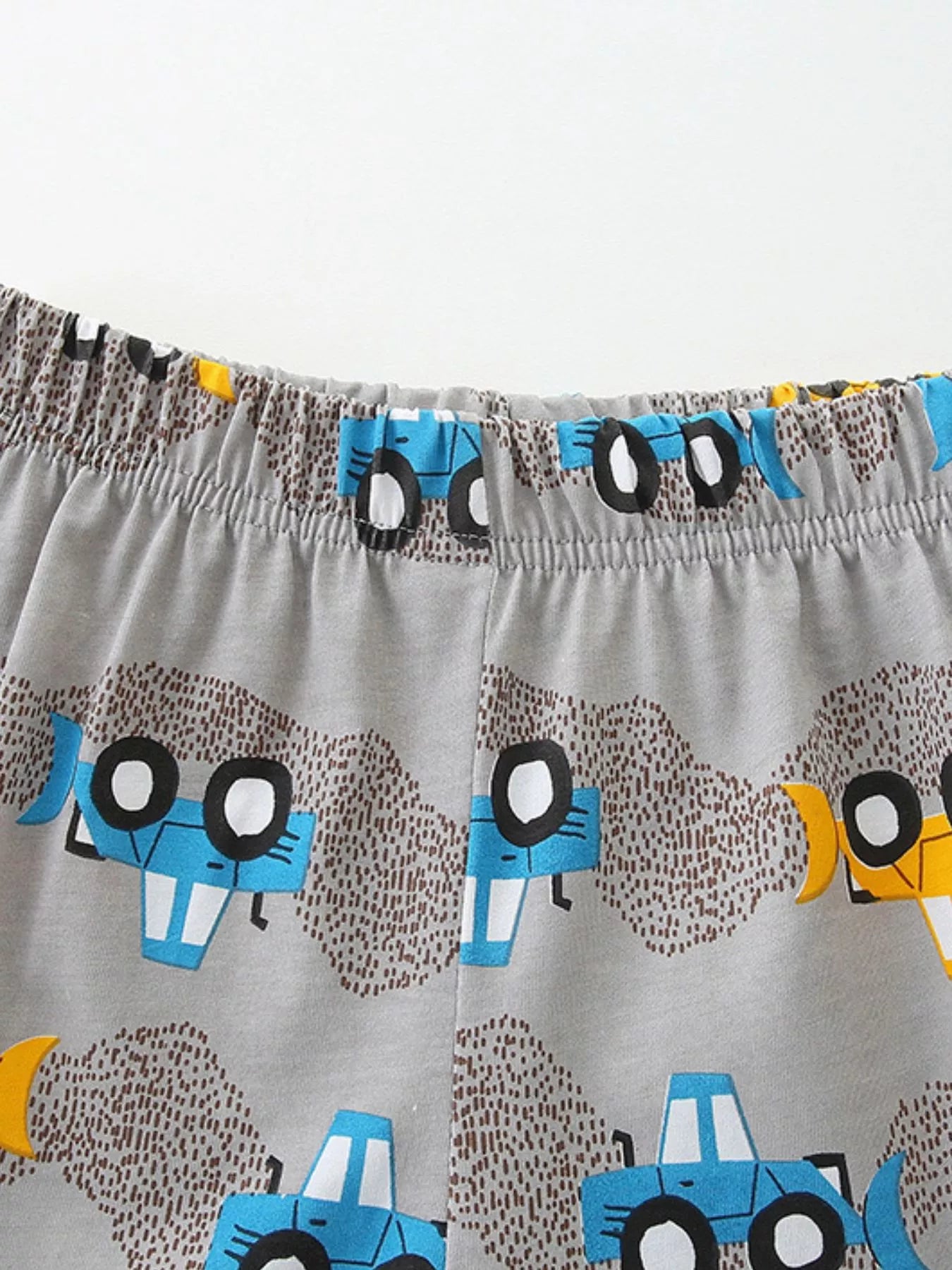 Children's Construction Crew Neck Tee and Shorts Set