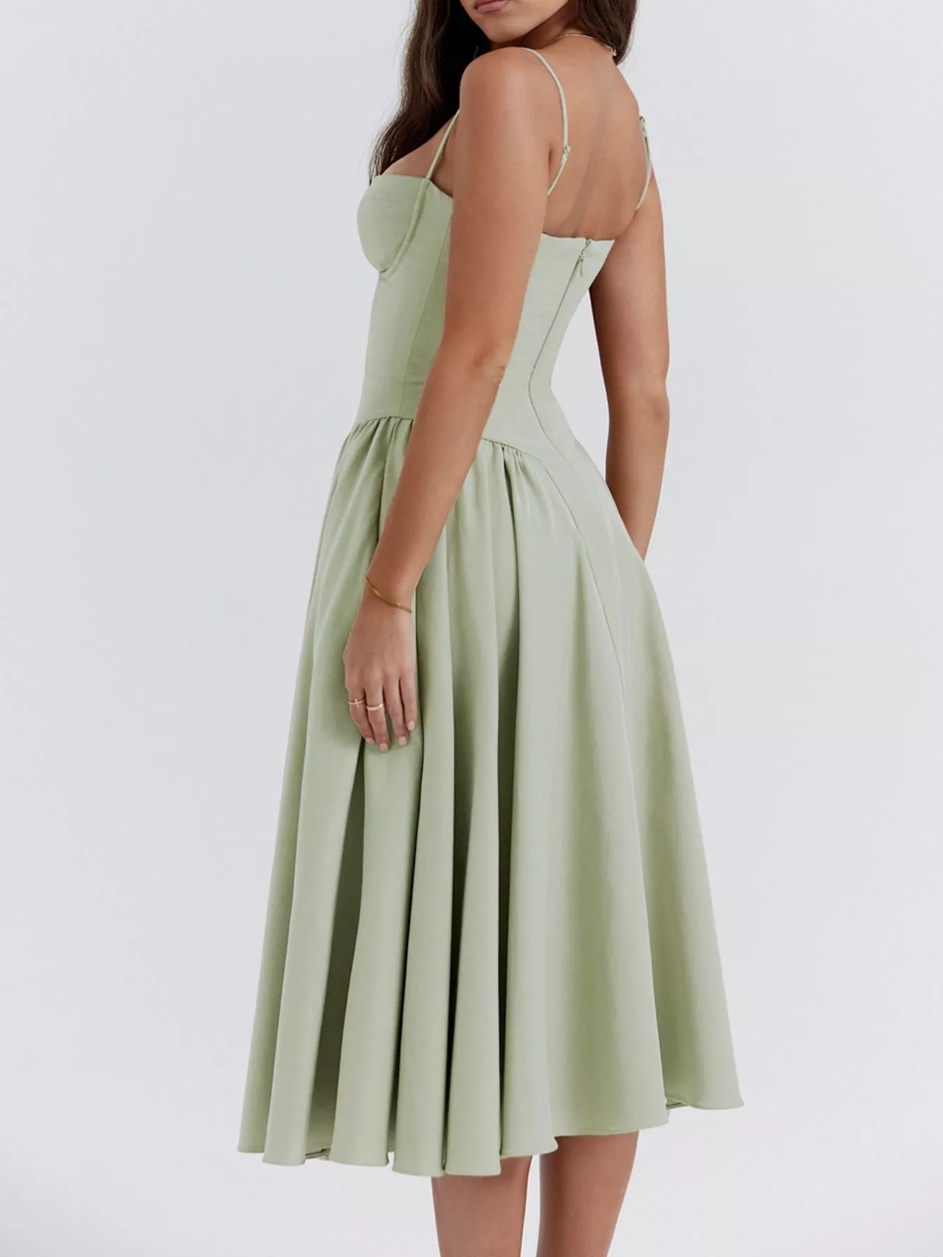 Sweetheart Neck Midi Cami Dress