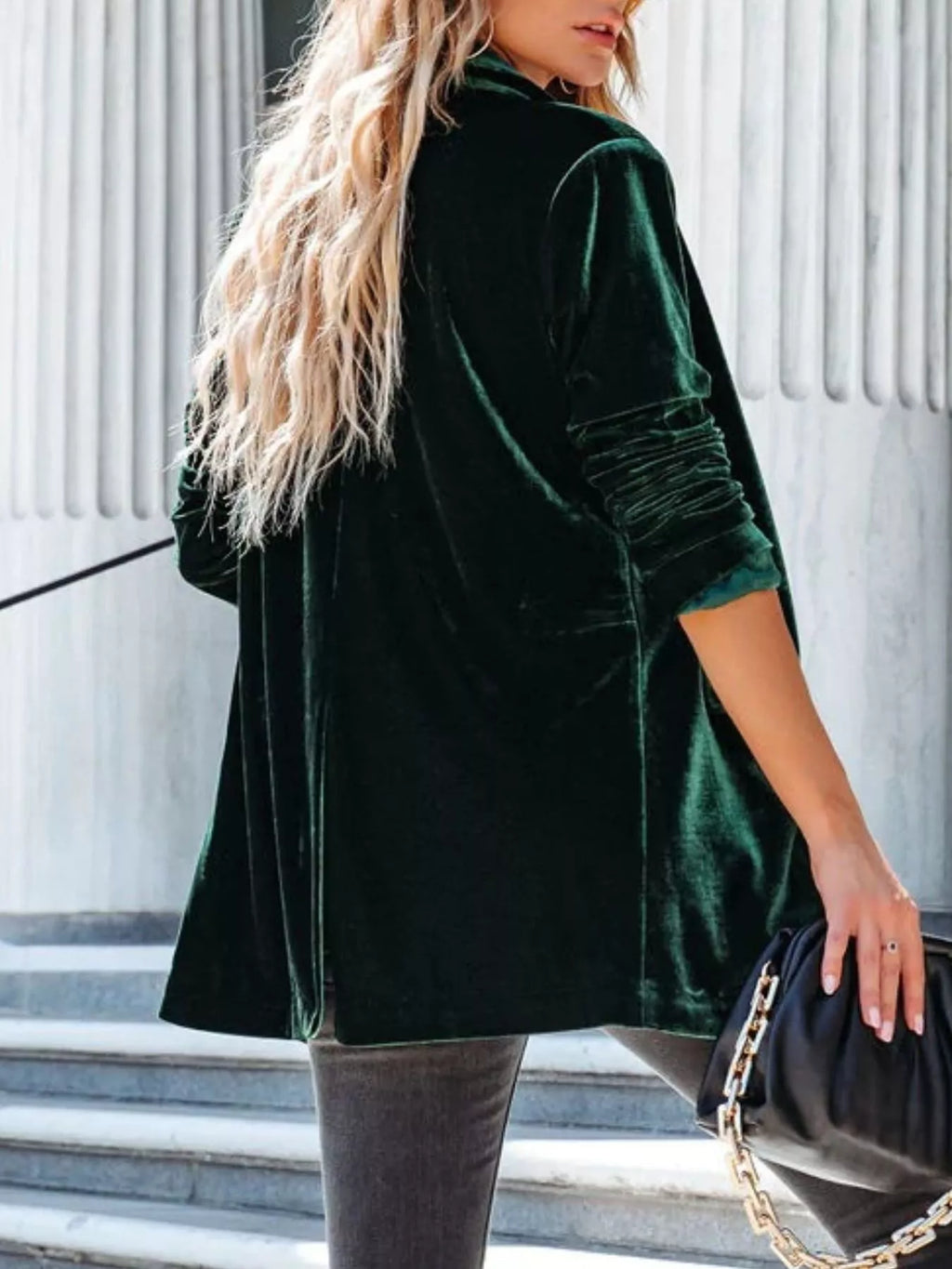Velvet One Button Outerwear