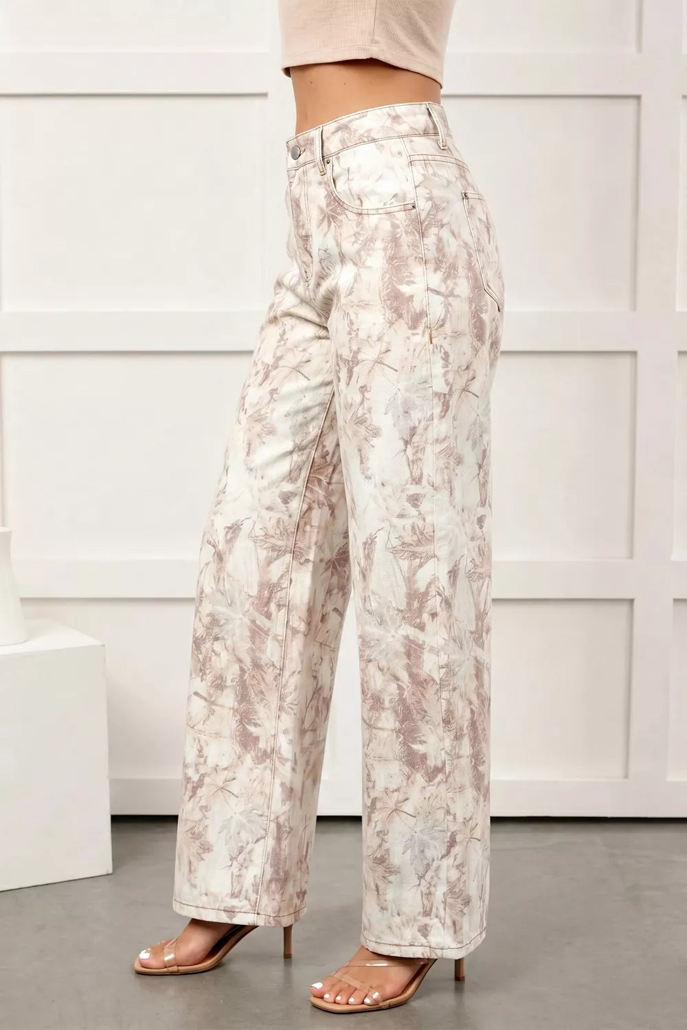 Woodland Camo Tummy Control Denim Wide Leg Jeans