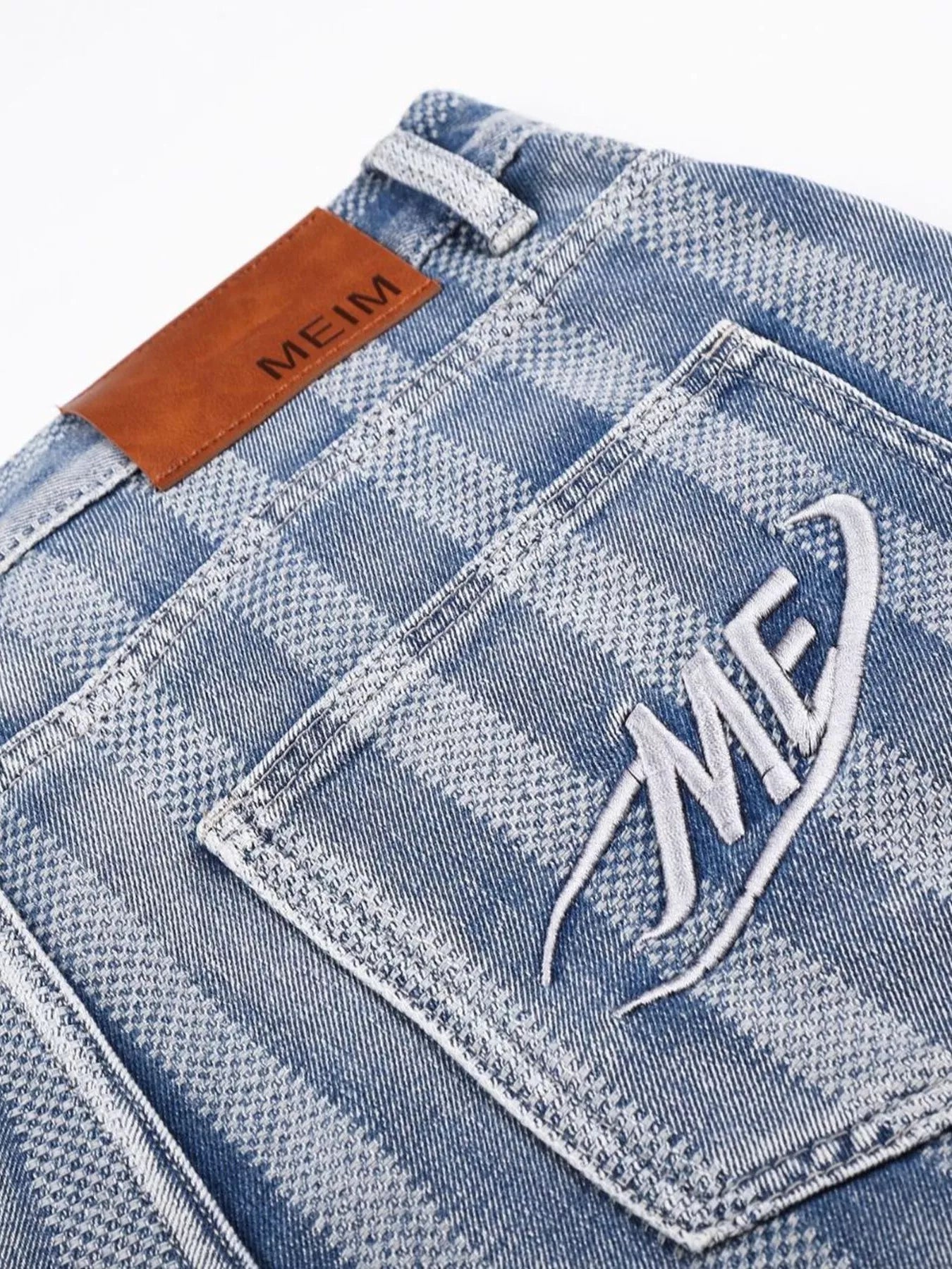 Men's Stripe Wide Leg Denim Capris