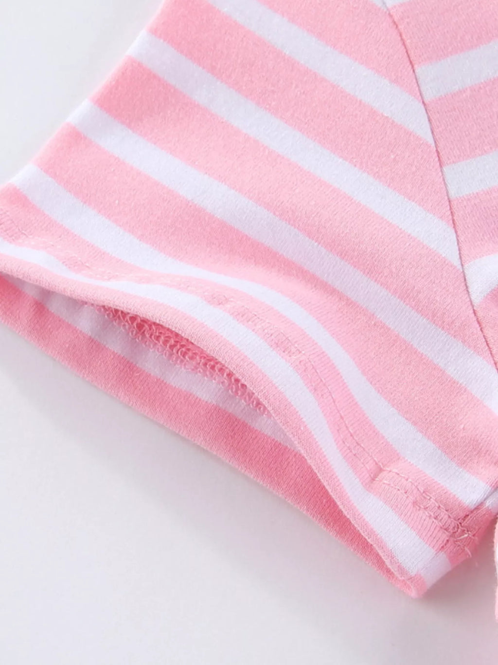 Children's Striped Bunny Embroidered Dress