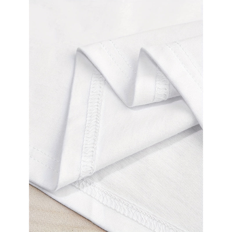 Short Sleeve T-Shirt Dragonfly Pattern Casual Round Neck Tee