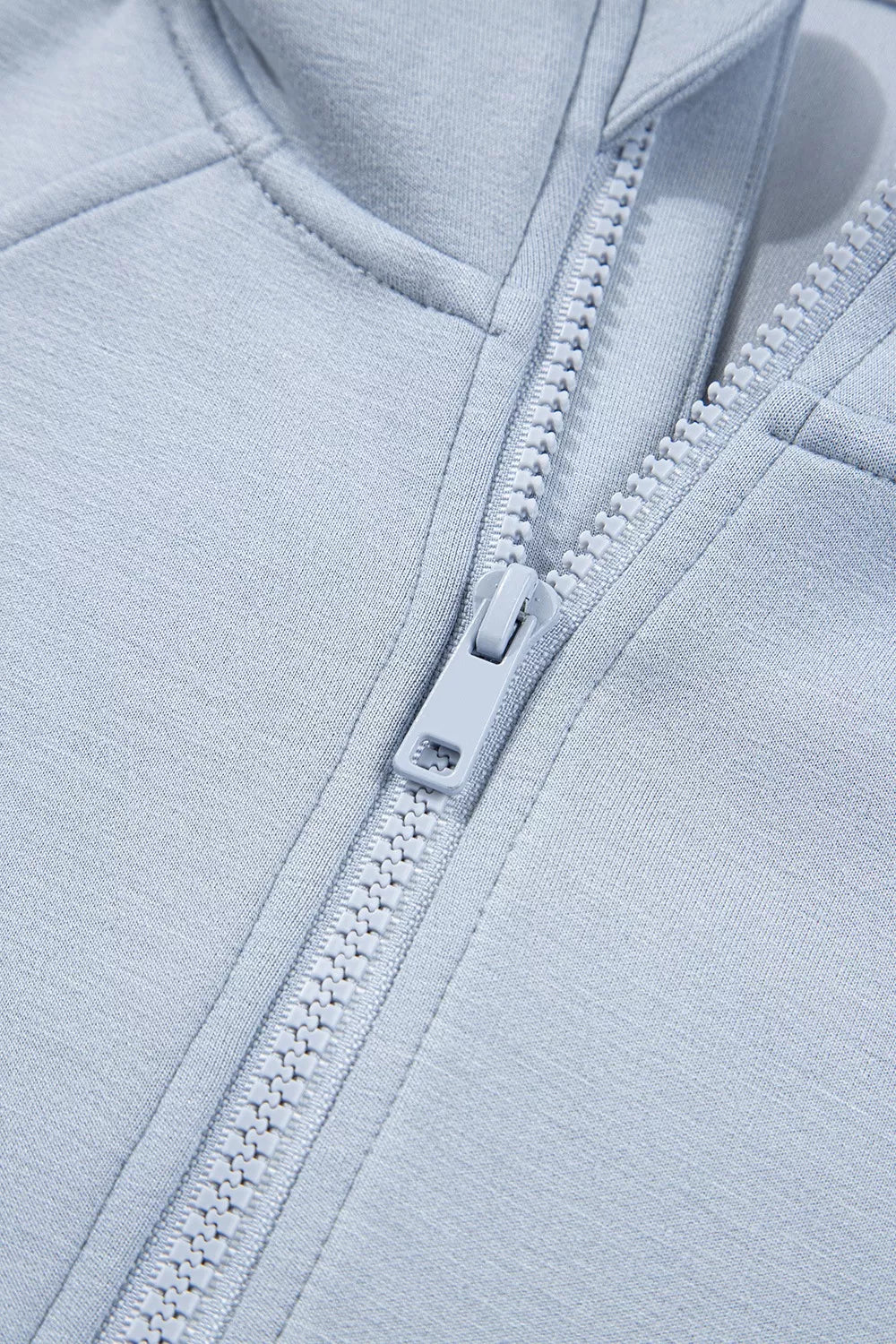 Half Zip Thumbhole Sleeve Hoodie and Pants 2pcs Outfit