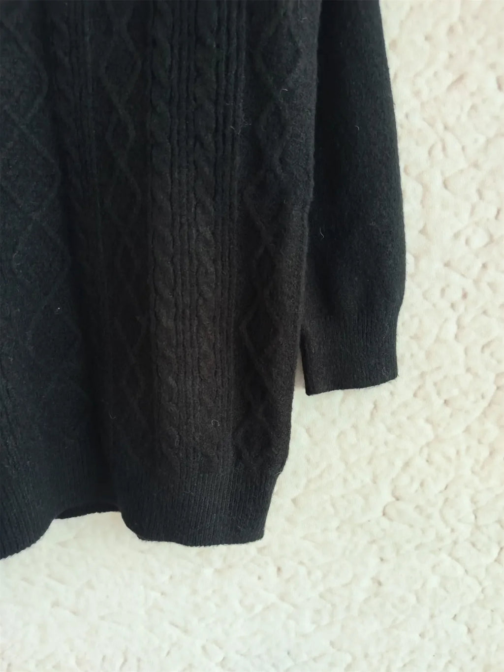 Texture Zip Collar Long Sleeve Sweater